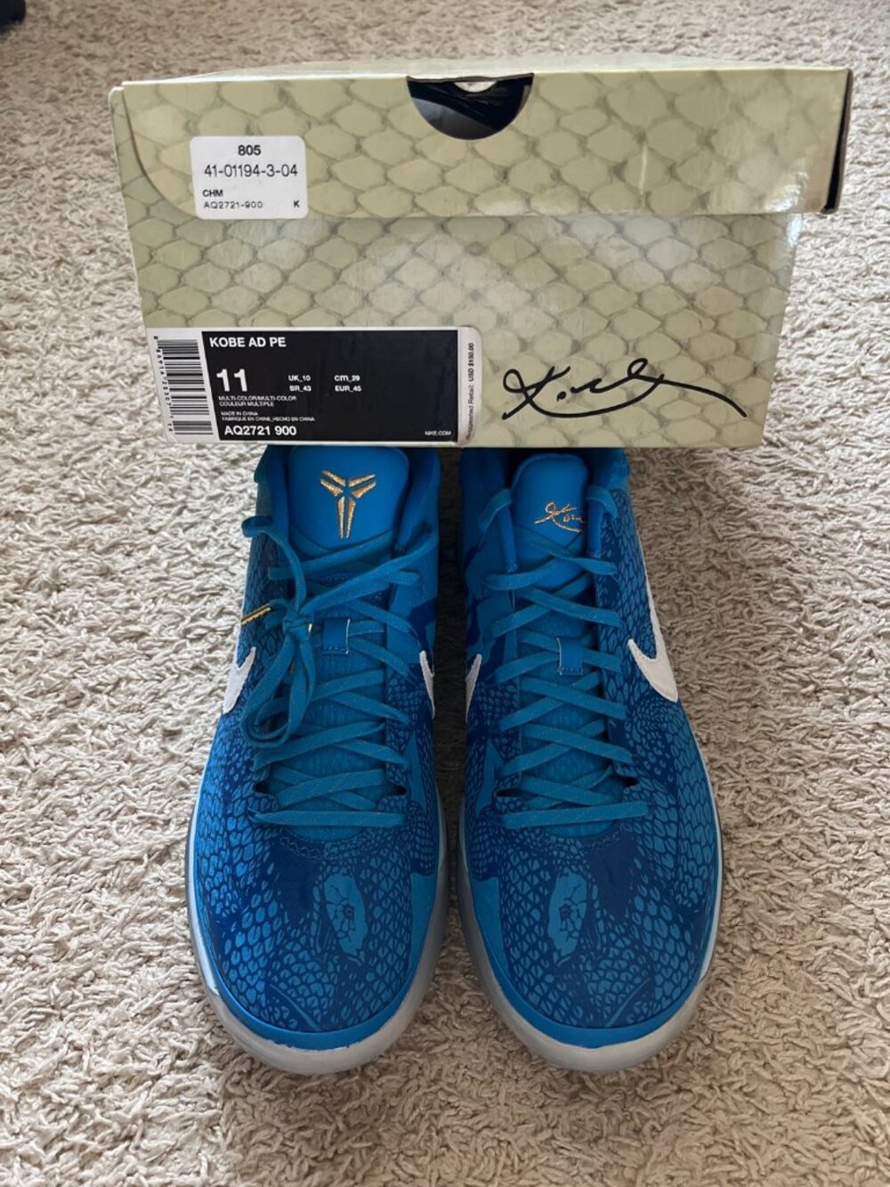 Nike Kobe A.D. Mid DeMar DeRozan PE Men's 11 AQ2721-900
